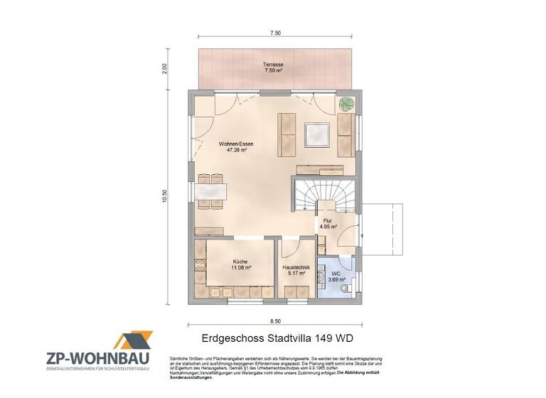 Einfamilienhaus zum Kauf 590.120 € 5 Zimmer 149 m² 363 m² Grundstück Partenheim 55288