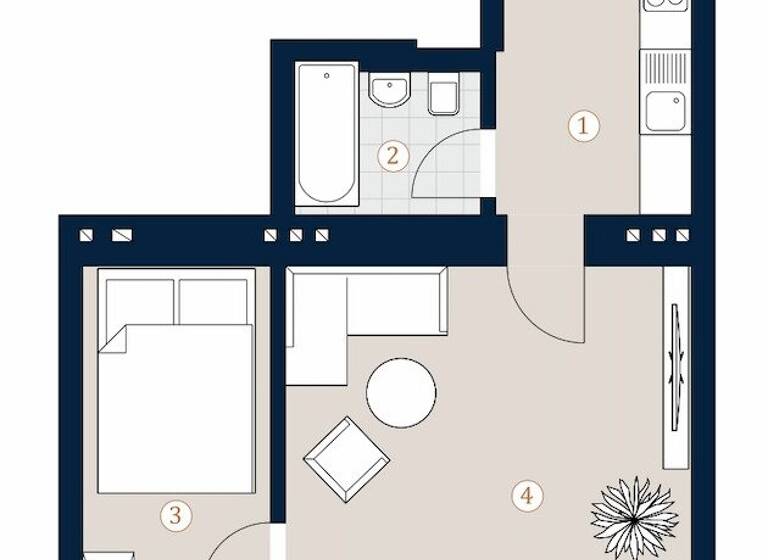 Wohnung zum Kauf 370.000 € 2 Zimmer 51 m² 3. Geschoss Halbgasse Wien 1070