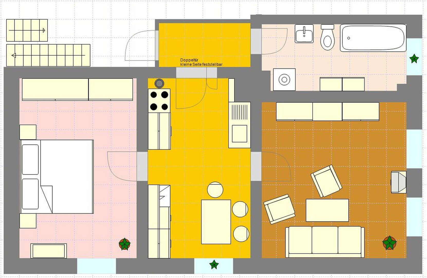 Wohnung zur Miete 300 € 2 Zimmer 57 m²<br/>Wohnfläche EG<br/>Geschoss Hauptstraße 9 Gersdorf 09355