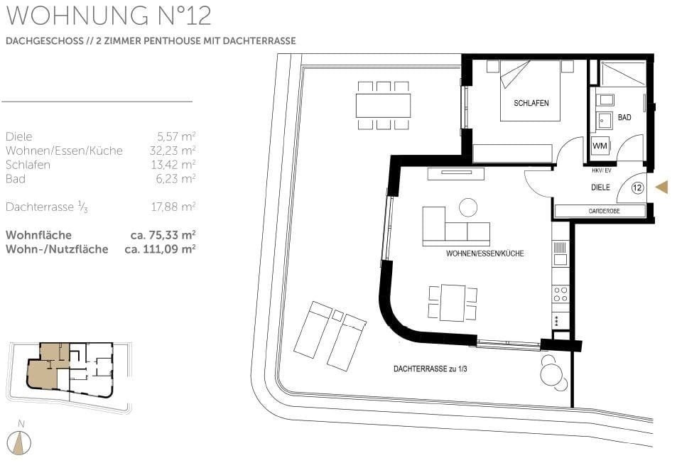 Wohnung zum Kauf provisionsfrei 845.000 € 2 Zimmer 75,3 m²<br/>Wohnfläche Moosach-Bahnhof München 80992