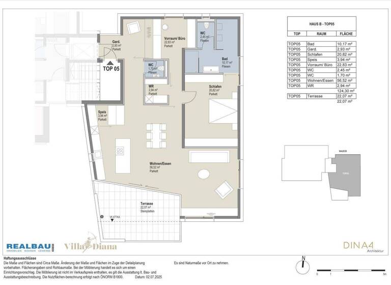 Wohnung zum Kauf - Erstbezug 1.350.000 € 2 Zimmer 124,3 m² 2. Geschoss Jagdweg 1 Mils 6068