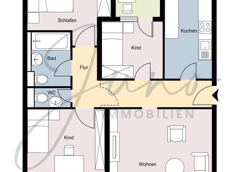 Wohnung zum Kauf 360.000 € 4 Zimmer 84 m² 1. Geschoss frei ab sofort Offenbach am Main 63071