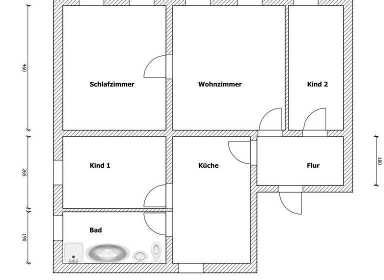 Wohnung zur Miete 520 € 4 Zimmer 82 m² Kirchgasse 23 Lichtenstein 09350