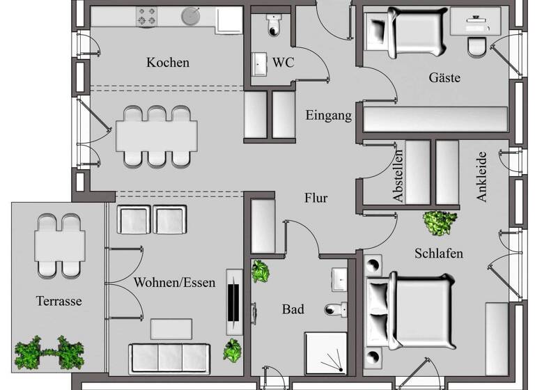 Wohnung zum Kauf provisionsfrei 502.780 € 3 Zimmer 91,9 m² Eiermarkt 27 Großburgwedel Burgwedel 30938