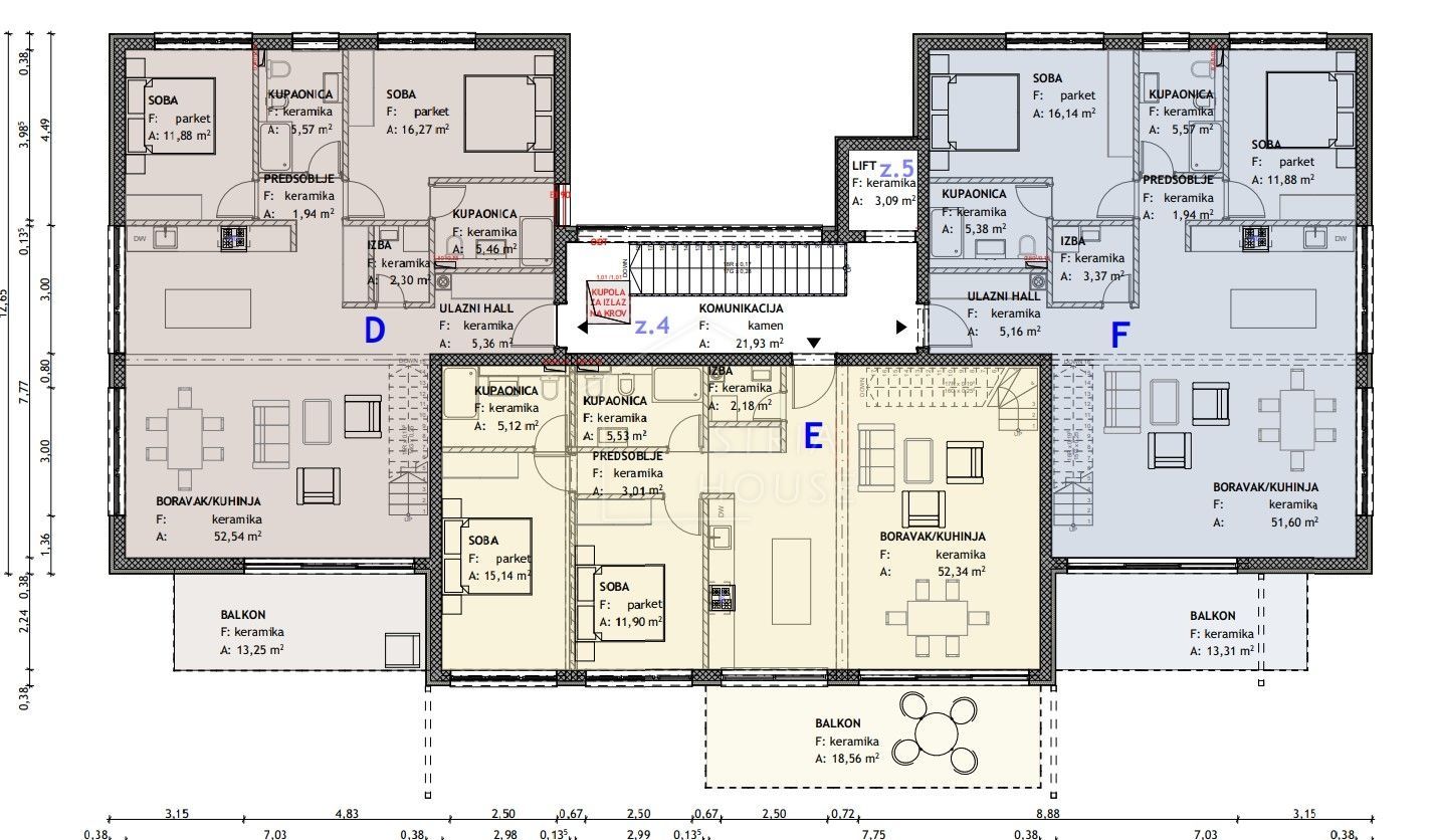 Wohnung zum Kauf 831.915 € 5 Zimmer 202 m²<br/>Wohnfläche 1.<br/>Geschoss Rovinj center 52210