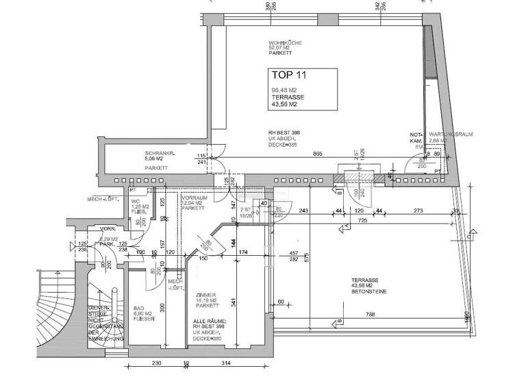 WG-Zimmer zur Miete 28,98 € 2 Zimmer 96,5 m² frei ab 01.06.2026 Brucknerstraße Wien 1040