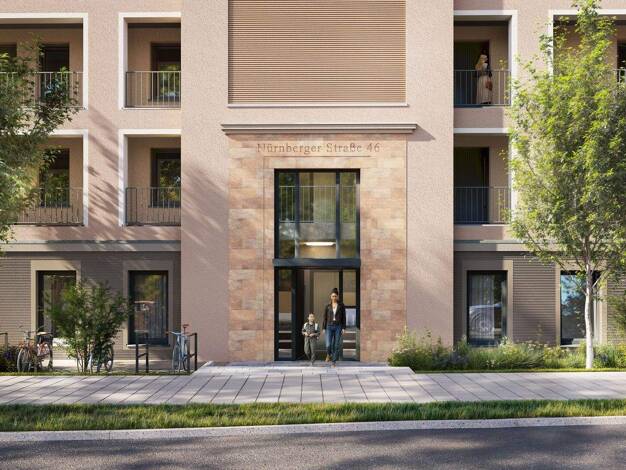 Wohnung zum Kauf - Neubau provisionsfrei 361.000 € 3 Zimmer 70,5 m² 1. Geschoss Nürnberger Str. 38 Kreuzstein Bayreuth 95448