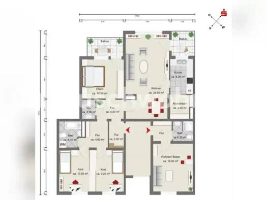 Wohnung zur Miete Tauschwohnung 1.490 € 5 Zimmer 120 m² 2. Geschoss Hochzoll Augsburg 86163