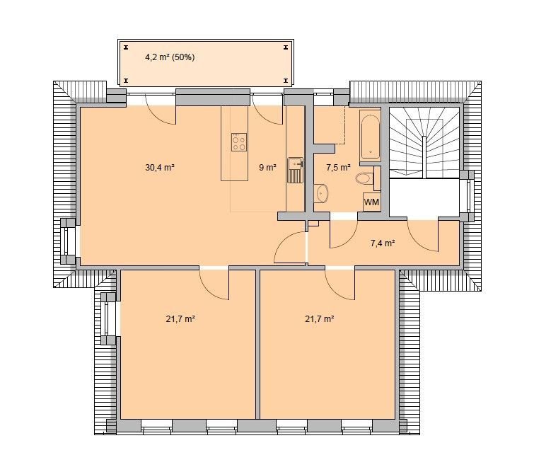 Wohnung zur Miete 700 € 3 Zimmer 101 m²<br/>Wohnfläche ab sofort<br/>Verfügbarkeit Rosenstraße Katharinenviertel Neubrandenburg 17033