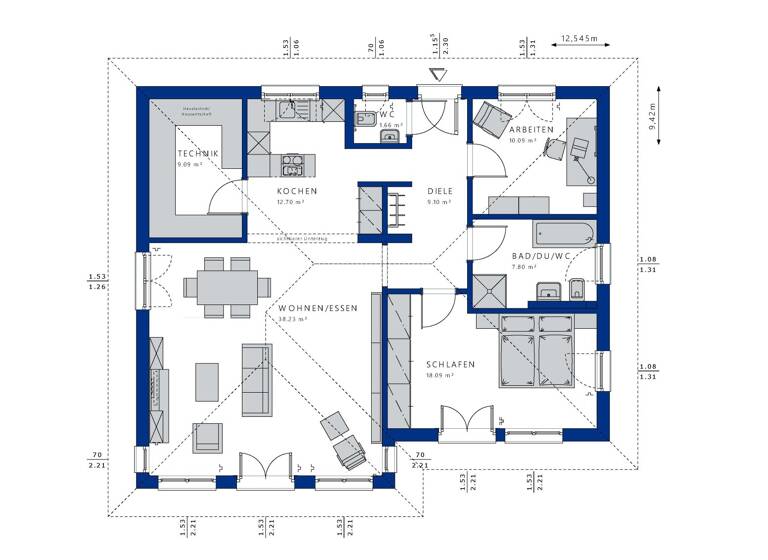 Haus zum Kauf 361.876 € 3 Zimmer 100 m² 455 m² Grundstück Marzahn Berlin 12689