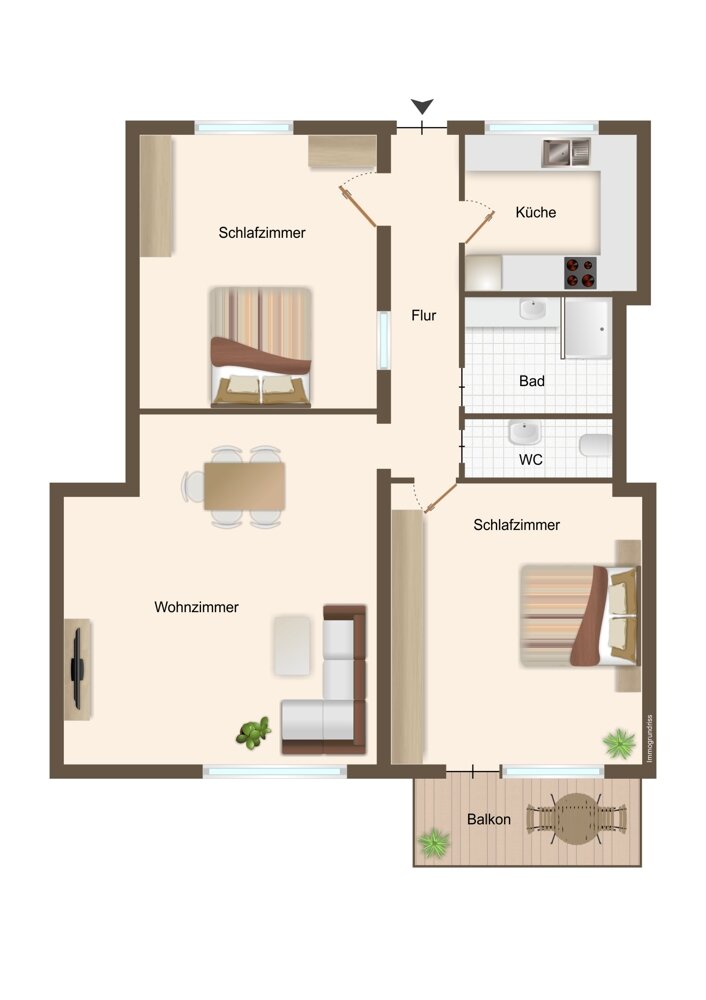 Wohnung zum Kauf 400.000 € 3 Zimmer 80 m²<br/>Wohnfläche 1.<br/>Geschoss Innenstadt - West - Westlicher Teil Karlsruhe / Innenstadt-West 76133