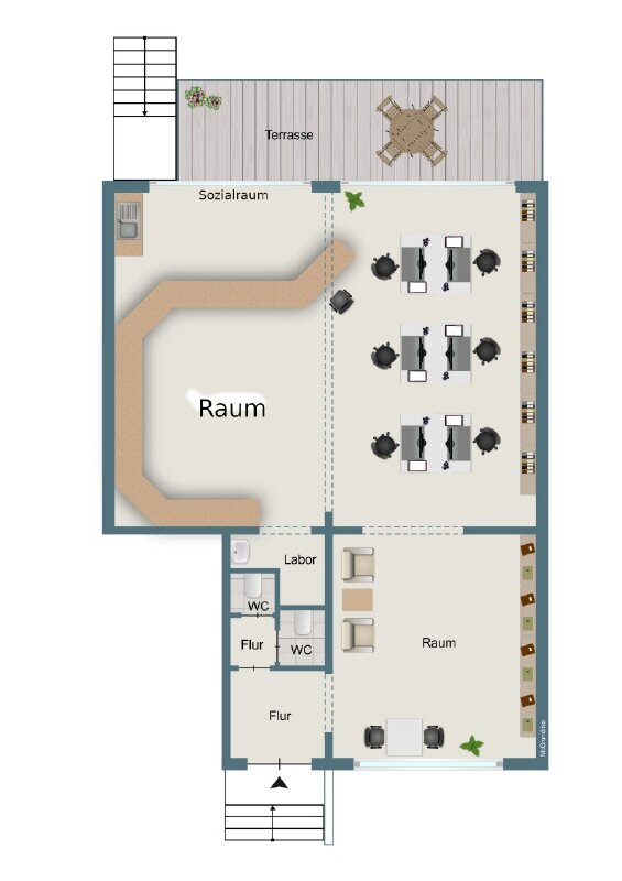 Büro-/Praxisfläche zur Miete 10,59 € 65,5 m²<br/>Bürofläche Keldenich Wesseling 50389