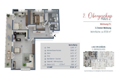 Wohnung zum Kauf provisionsfrei 929.000 € 3 Zimmer 97,6 m² 2. Geschoss Bürgermeister-Krug-Weg 1 + 3 Olching Olching 82140