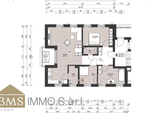 Studio zur Miete 1.400 € 2 Zimmer 95,5 m² 1. Geschoss frei ab 01.12.2025 Bollendorf 54669