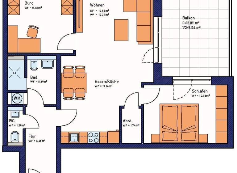 Wohnung zum Kauf - Neubau provisionsfrei 339.775 € 3 Zimmer 78,2 m² Weikersheim 97990
