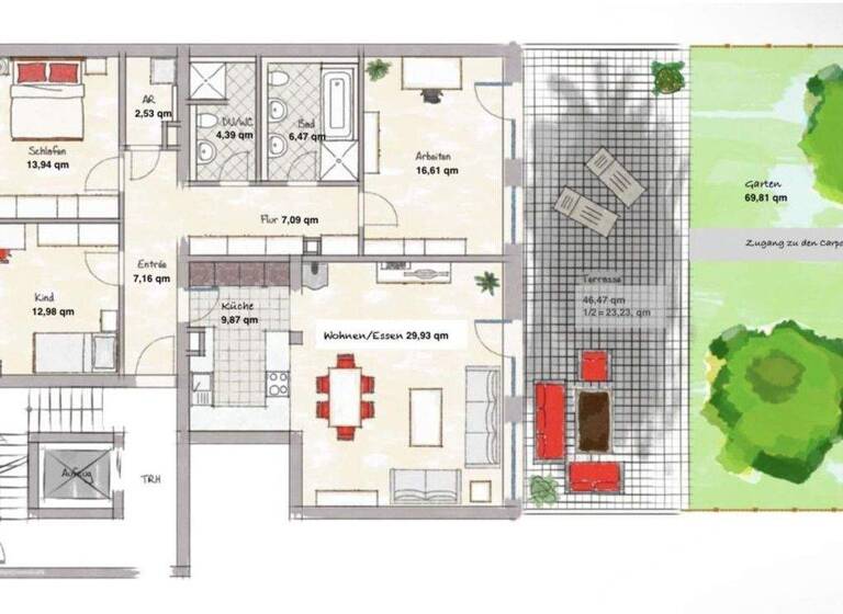 Wohnung zum Kauf provisionsfrei 639.000 € 4 Zimmer 134,2 m² EG Atzenhof Fürth 90768