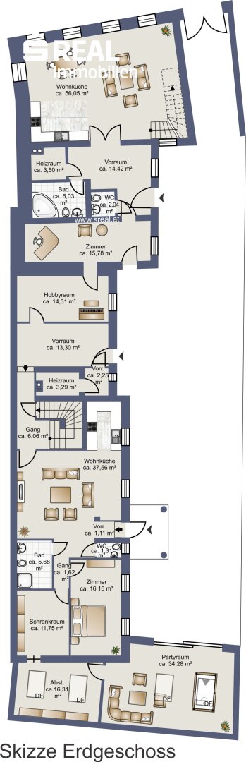 Mehrfamilienhaus zum Kauf 1.350.000 € 559 m²<br/>Grundstück Sierndorf 2011