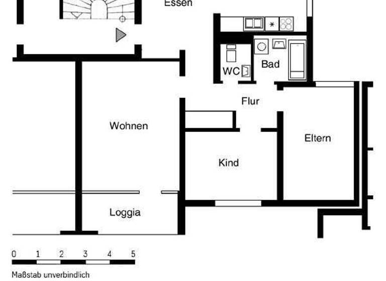 Wohnung zur Miete 589 € 3,5 Zimmer 81 m² 3. Geschoss Knappenstraße 49 Obermarxloh Duisburg 47167