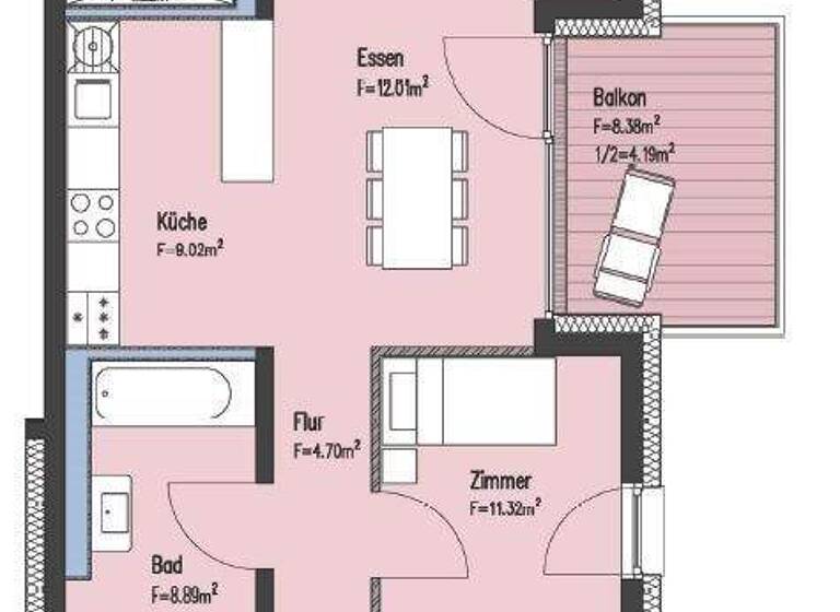 Wohnung zur Miete - Erstbezug 1.200 € 3 Zimmer 95,1 m² frei ab sofort Innenstadt Kaiserslautern 67655