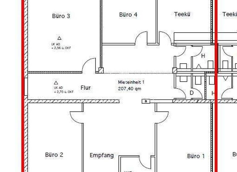 Bürogebäude zur Miete provisionsfrei 10 € 207 m² Bürofläche Schafhof Nürnberg 90411