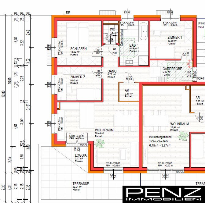 Wohnung zum Kauf 365.000 € 89 m²<br/>Wohnfläche Marchtrenk 4614