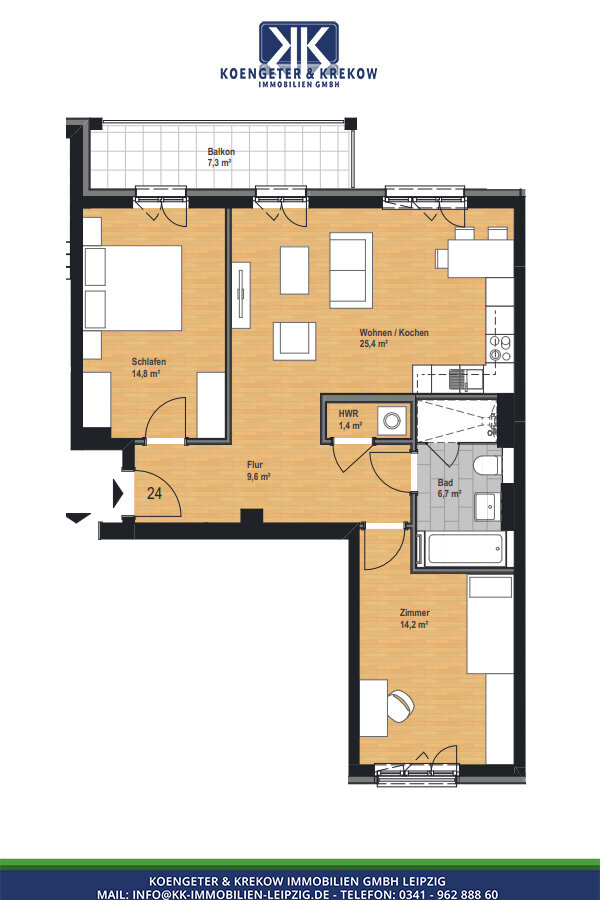 Wohnung zur Miete 1.112 € 3 Zimmer 79,4 m²<br/>Wohnfläche 1.<br/>Geschoss Prager Straße 103 Reudnitz-Thonberg Leipzig 04317