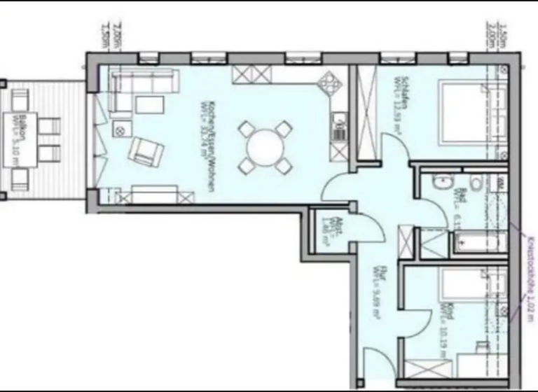 WG-Zimmer zur Miete 1.150 € 3 Zimmer 79 m² Geschoss 2/3 frei ab 01.05.2026 Velden 84149