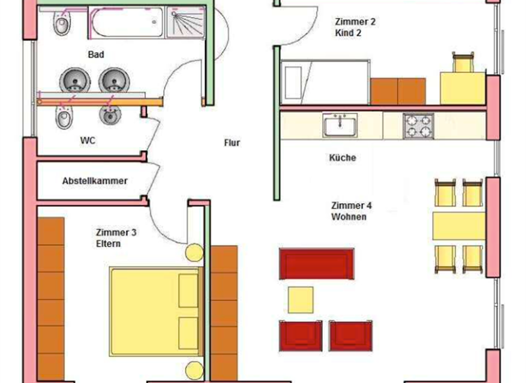 Wohnung zur Miete 1.400 € 4 Zimmer 100 m² 2. Geschoss frei ab 01.05.2026 Singen Singen (Hohentwiel) 78224