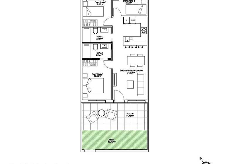 Wohnung zum Kauf provisionsfrei 270.000 € 3 Zimmer 67 m² Pilar de la Horadada