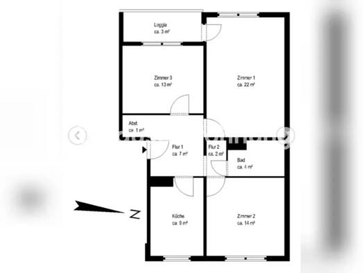 Wohnung zur Miete Tauschwohnung 700 € 3 Zimmer 78 m² 3. Geschoss Wandsbek 22115
