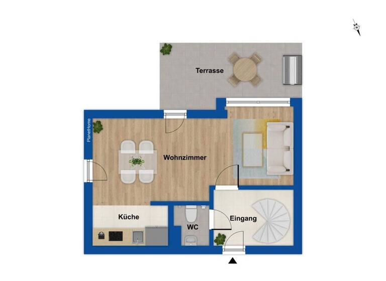 Maisonette zum Kauf 439.000 € 2 Zimmer 61,4 m² EG Trudering-Riem München 81825