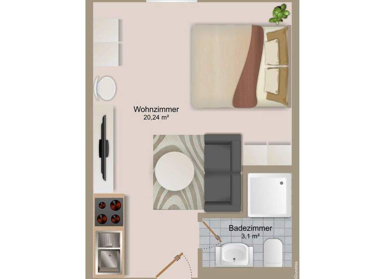 Wohnung zum Kauf provisionsfrei 125.000 € 20,4 m² 1. Geschoss frei ab 01.04.2026 Seebad Bansin Heringsdorf 17429