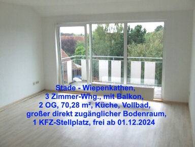 Wohnung zur Miete 795 € 3 Zimmer 70,3 m² 2. Geschoss frei ab 01.12.2024 Wiepenkathen Stade 21684