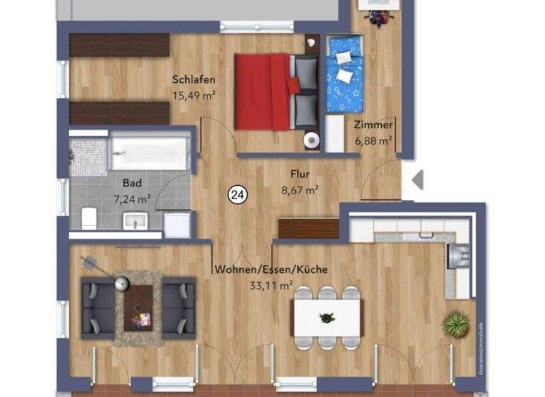 Wohnung zur Miete - Erstbezug 1.510 € 2,5 Zimmer 81,6 m² 2. Geschoss frei ab 01.06.2026 Steigenberg Penzberg 82377