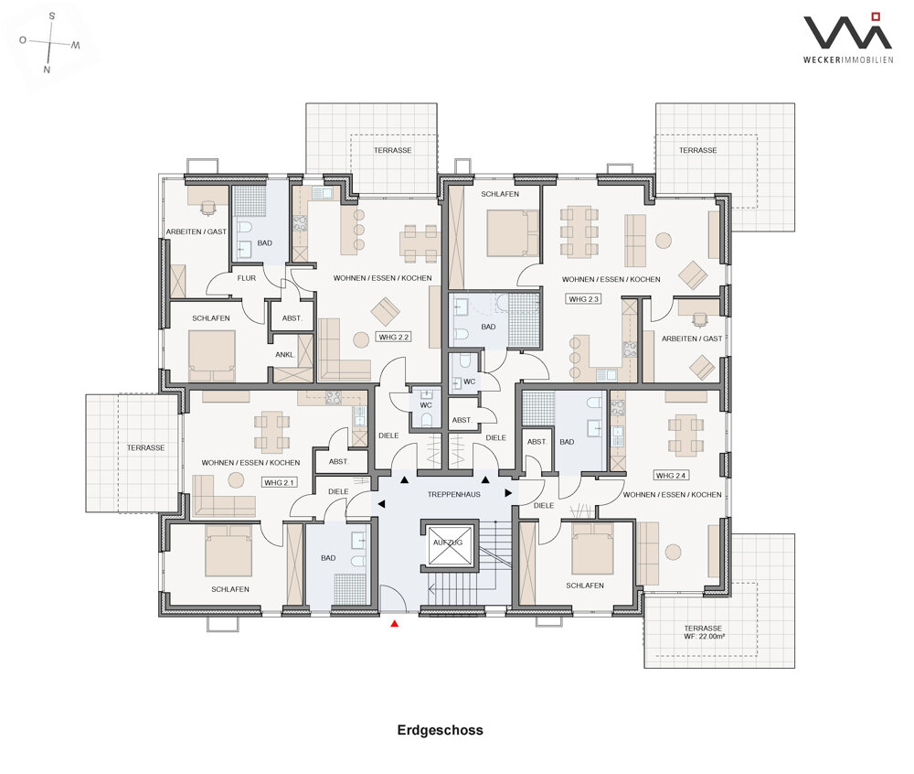 Wohnung zum Kauf 289.150 € 2 Zimmer 65,3 m²<br/>Wohnfläche Édith-Piaf-Straße 17 Drensteinfurt Drensteinfurt 48317