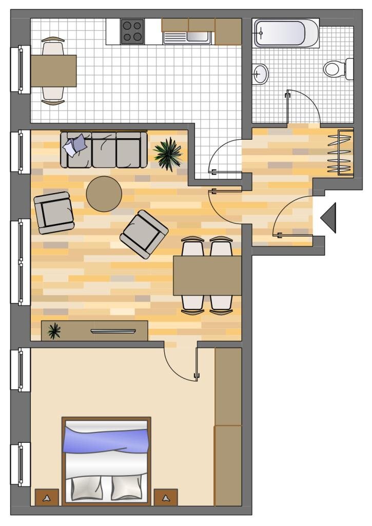 Wohnung zur Miete 469 € 2 Zimmer 59,7 m²<br/>Wohnfläche 2.<br/>Geschoss 21.02.2025<br/>Verfügbarkeit Thorner Straße 25 Sodingen - Kern Herne 44627