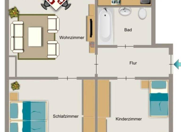 WG-Zimmer zur Miete 400 € 3,5 Zimmer 49,3 m² 3. Geschoss Hagenaustraße 25 Südostviertel Essen 45138