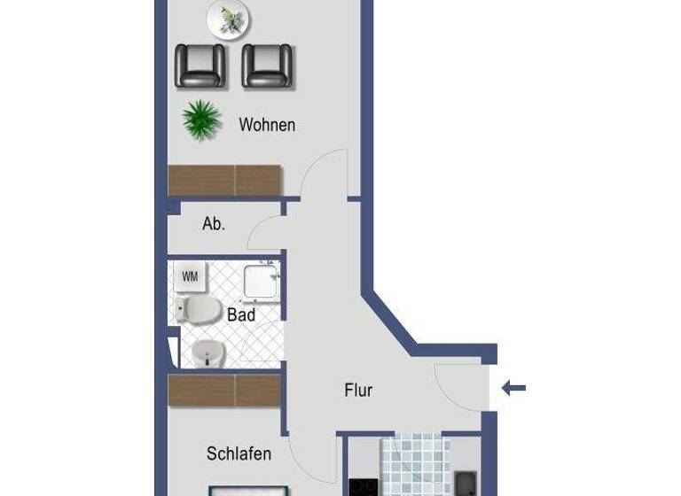 Wohnung zum Kauf provisionsfrei 276.000 € 2 Zimmer 59 m² EG Albertine Assor Straße 19 c Schnelsen Hamburg 22457