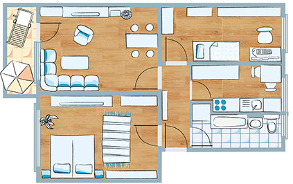 Wohnung zur Miete 341 € 3 Zimmer 59,8 m²<br/>Wohnfläche 4.<br/>Geschoss 01.03.2025<br/>Verfügbarkeit Thüringer Straße 182 Altstadt Brandenburg 14770