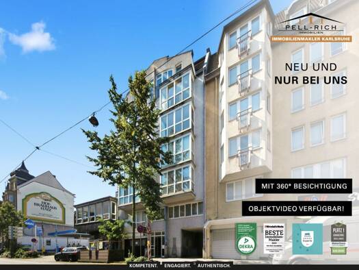 Studio zum Kauf 200.000 € 1 Zimmer 42 m² 4. Geschoss Innenstadt-West Karlsruhe 76133