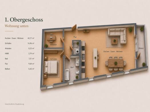 Wohnung zur Miete 1.110 € 3 Zimmer 92,1 m² Cloppenburg 49661