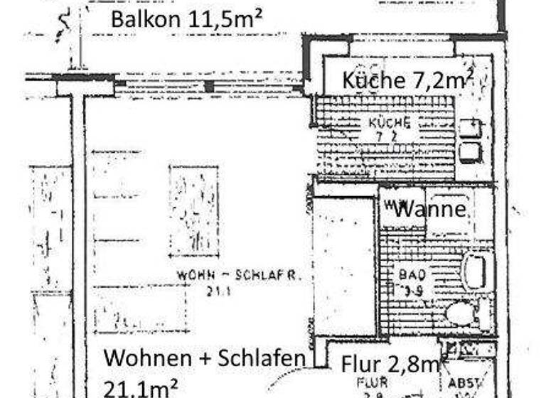 Studio zum Kauf 139.000 € 1 Zimmer 39,8 m² Geschoss 1/2 frei ab sofort Erwin-König-Weg 6 Heimfeld Hamburg 21075