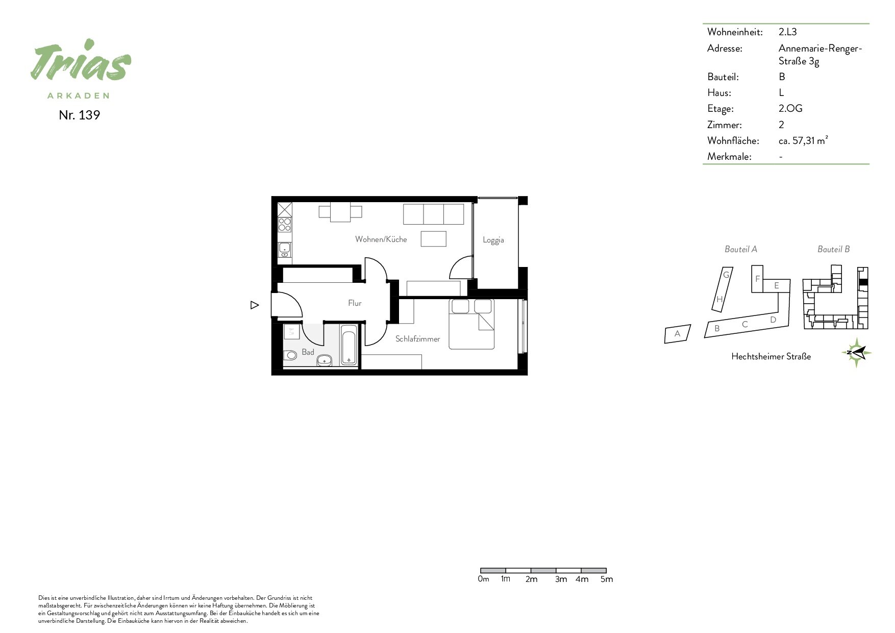 Wohnung zur Miete 990 € 2 Zimmer 57,3 m²<br/>Wohnfläche 2.<br/>Geschoss 01.02.2025<br/>Verfügbarkeit Annemarie-Renger-Straße 3g Weisenau Mainz 55130