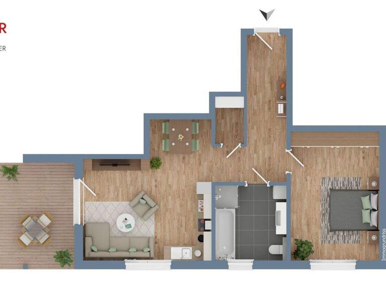 Wohnung zum Kauf - Erstbezug provisionsfrei 301.313 € 3 Zimmer 66,2 m² EG Kößnacher Straße 20 Parkstetten 94365