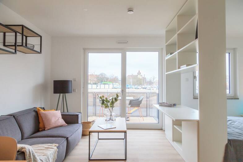 Studio zur Miete 694 € 1 Zimmer 36,3 m² 4. Geschoss frei ab sofort Scharrerstraße 5 Ludwigsfeld Nürnberg 90478