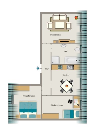 Wohnung zur Miete 555 € 3,5 Zimmer 73 m²<br/>Wohnfläche 2.<br/>Geschoss 01.03.2025<br/>Verfügbarkeit Günnigfelder Straße 5 Günnigfeld Bochum 44866