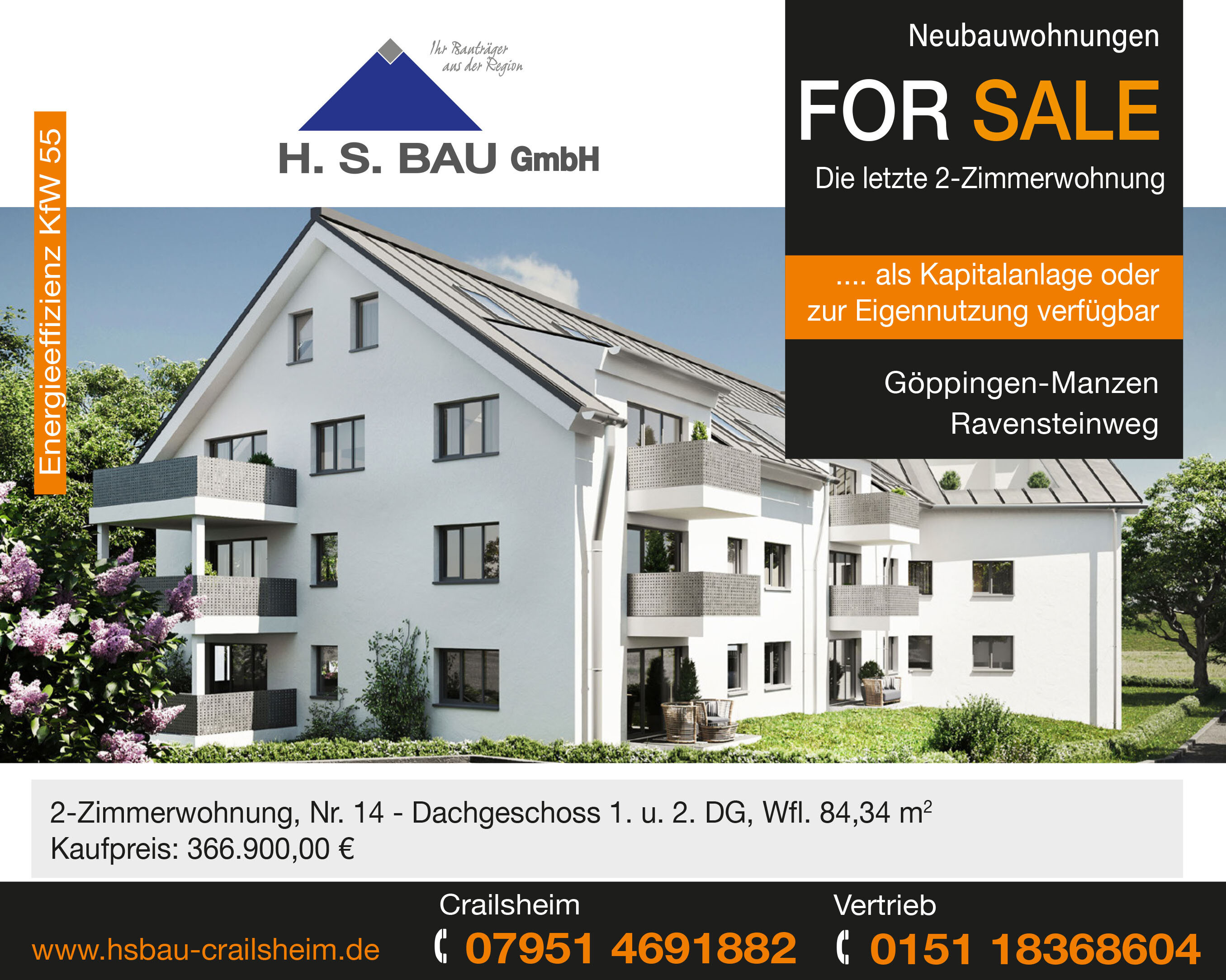 Maisonette zum Kauf provisionsfrei 366.900 € 2 Zimmer 84,3 m²<br/>Wohnfläche 3.<br/>Geschoss Ravensteinweg Manzen - Ursenwang - St. Gotthart Göppingen 73037