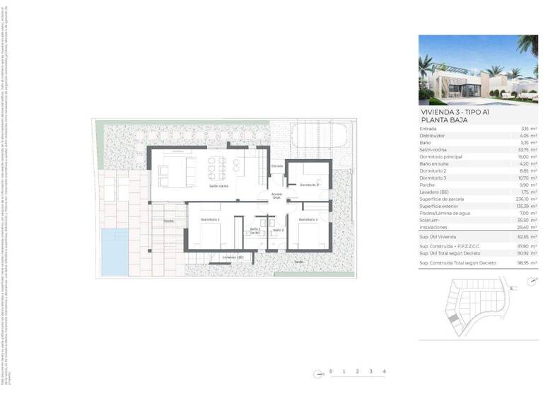 Haus zum Kauf 341.000 € 4 Zimmer 98 m² 236 m² Grundstück Sierra Lisbona Vera 04620