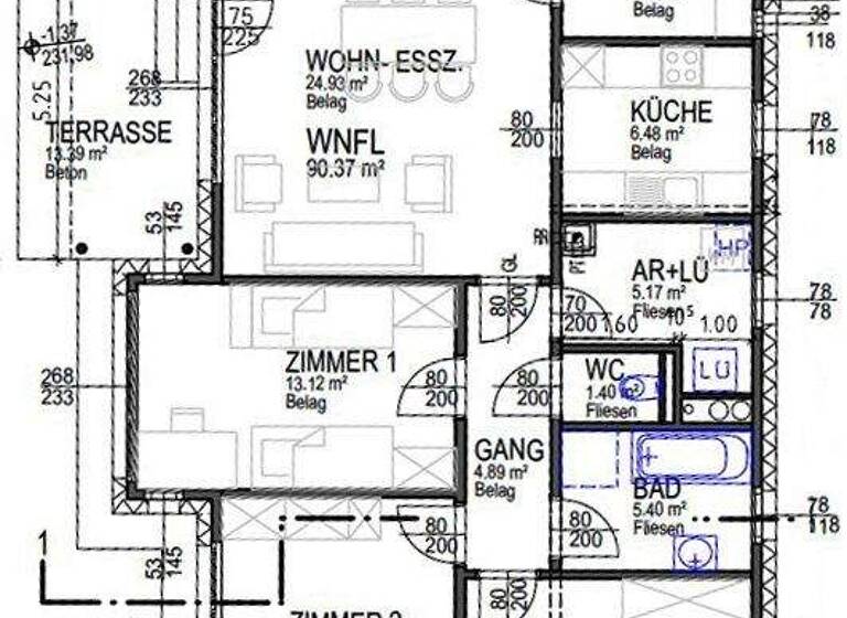 Wohnung zur Miete 1.035 € 90,4 m² Viaduktgasse 1/2 Glaubendorf 3710