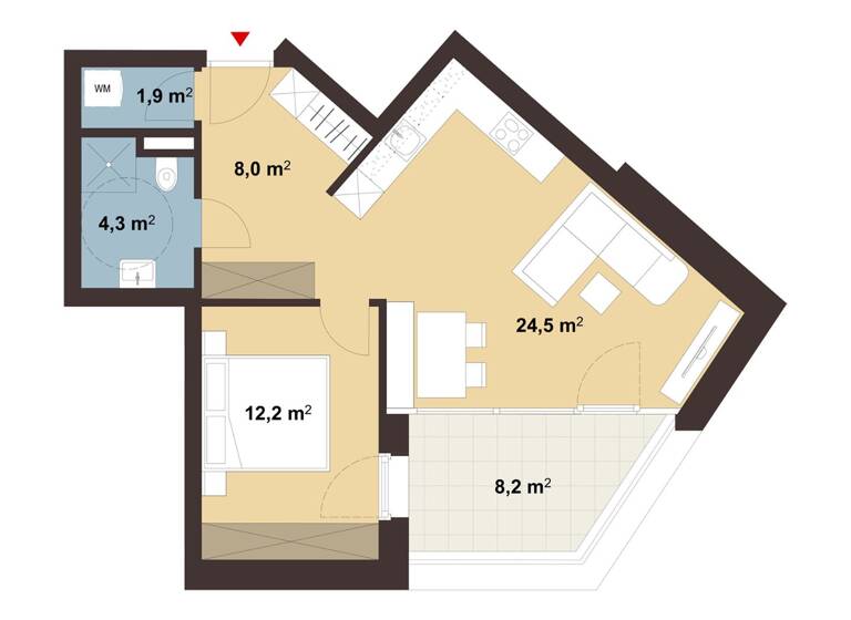 Terrassenwohnung zum Kauf - Erstbezug 353.999 € 2 Zimmer 50,9 m² 1. Geschoss Sebastianstraße 1 Feldkirch 6800